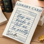 Funda protectora impermeable con bolsillo frontal y cremallera para el carné de biblioteca personalizado Regalo de vuelta al cole para los amantes de los libros Ratones de biblioteca