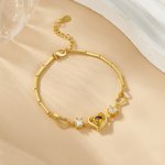 Personalised Zircon Heart Photo Projection Bracelet with 100 Languages I Love You Dainty Jewellery Anniversary Birthday Gift for Women