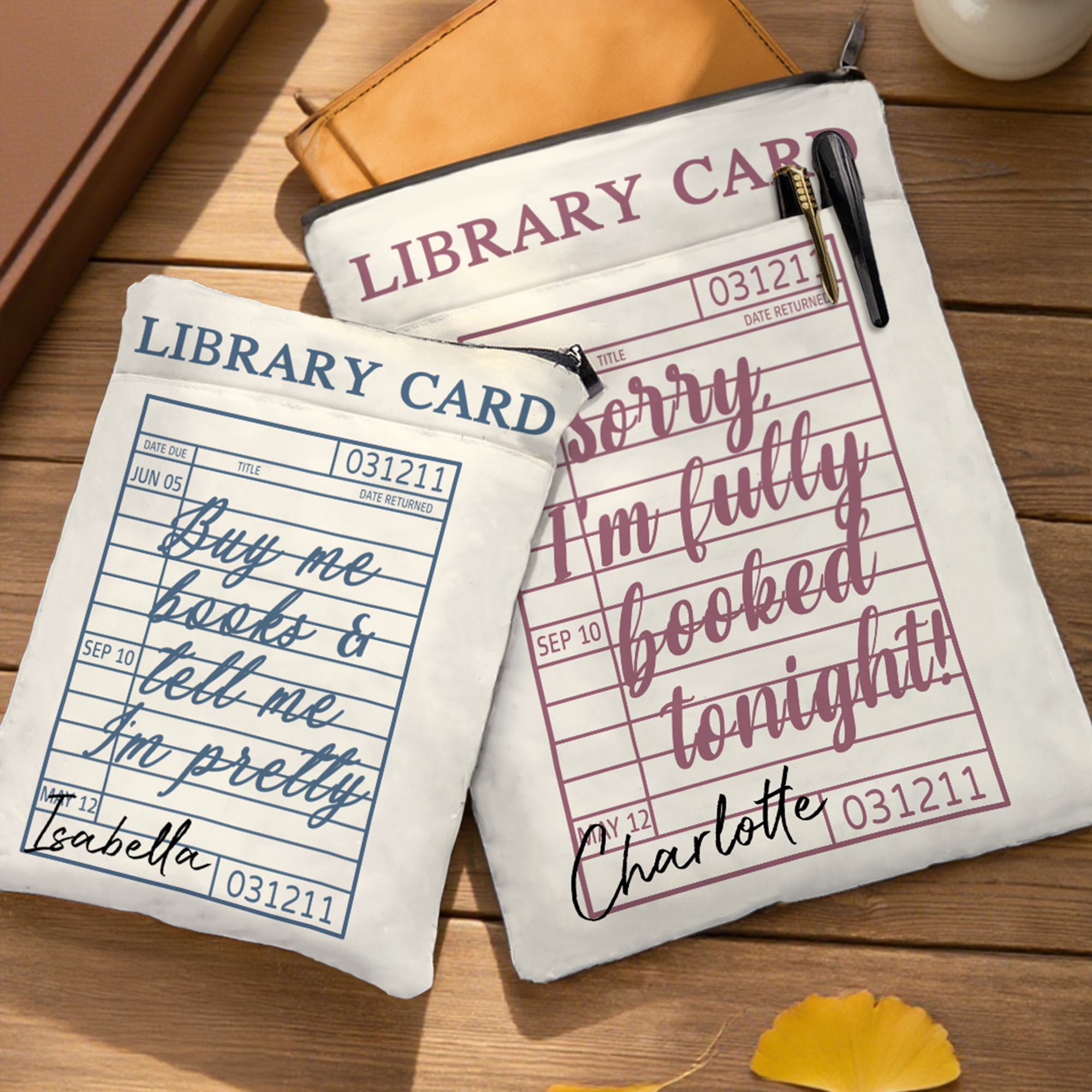 Pochette de livre imperméable avec pochette avant et fermeture éclair Cadeau d'anniversaire pour la rentrée scolaire pour les amoureux des livres Les rats de bibliothèque