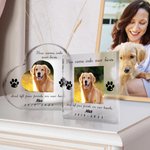 Gepersonaliseerde Hond Kat Poot Huisdierfoto Transparante Acrylplaat met Naam en Tijd Woondecoratie Herdenkingscadeau Voor Huisdiereigenaren