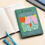 Personalized Bible Floral PU Leather Notebook with Name Birthday Anniversary Religious Gift for Family Friends Christian