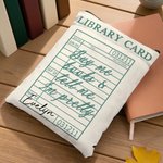 Funda protectora impermeable con bolsillo frontal y cremallera para el carné de biblioteca personalizado Regalo de vuelta al cole para los amantes de los libros Ratones de biblioteca