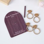 Corazones personalizados Cruces Tres en raya Diamantes Anillo Toss Juegos de mesa de madera con texto Ideas para fiestas Boda Recuerdo de regalo para recién casados Pareja