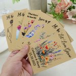 Pacchetto di semi in carta kraft personalizzati Let Love Grow con nome e data Festa di matrimonio Doccia nuziale Regalo di compleanno per gli ospiti della sposa e della damigella d'onore