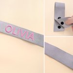 Gepersonaliseerde Multikleurige Geborduurde Naam Bagagelabel met Drukknopen Accessoires voor Reizen en Zakenreis Verjaardagscadeau voor Studenten