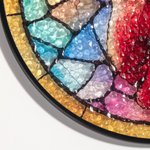 Personalized Stained Glass Style Family Photo Suncatcher Ornament with Text Window Balcony Hanging Decor Birthday Gift for Grandma Mom