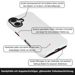 Personalisierte Blumen Doppel­schutz Handyhülle für iPhone Samsung mit Namen Geflochtener Handschlaufe oder Schultergurt Geburtstag Geschenk für Damen