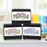 Personalized Chinese-style Pink Bow Pencil Dispenser with Text Classroom Decor Back to School Appreciation Gift for Teacher