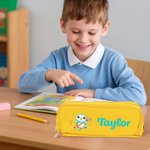 Personalised Cute Cartoon Subject Animals Multi-Compartment Pencil Case with Name Back to School Birthday Gift for Boys Girls