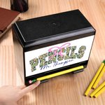 Personalized Chinese-style Pink Bow Pencil Dispenser with Text Classroom Decor Back to School Appreciation Gift for Teacher