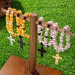 Personalised Baseball Softball Cross Beaded Necklace with Number Team Spirit Wear Game Day Birthday Gift for Kids Sports Fan