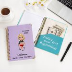 Personalised Cartoon Character 2026 Planner Name and Title A5 Notebook with Weekly Planning Pages Birthday Anniversary Gift for Office Workers