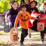 Personalized Cartoon Character Halloween Sweets Basket with Initial and Name Halloween Gift for Boys Girls