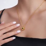 Personalized Zircon Hexagram Photo Projection Necklace Dainty Jewelry Anniversary Birthday Gift for Women