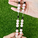 Personalised Baseball Softball Cross Beaded Necklace with Number Team Spirit Wear Game Day Birthday Gift for Kids Sports Fan