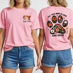 Personalized 1-3 Cute 3D Cartoon Dogs T-shirt Sweatshirt with Name  Birthday Adoption Anniversary Gift for Women Dog Lovers