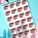 Personalized Cartoon Travel Character Cute Suitcase Waterproof Stickers with Name and Text Travel Accessories Birthday Gift for Woman Travelers
