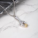 Personalized Heart Spanner Urn Pendant Necklace with Engraved Text Cremation Jewellery Memorial Sympathy Gift for Loss of Loved