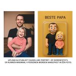 Gepersonaliseerde Foto Karakter 3D-effect Acrylplaquette met Titel en Voet Bureaudecoratie Verjaardagcadeau voor Familie en Vrienden