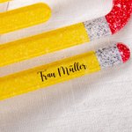 Personalisiertes Lesezeichen 3-teilig-Set im Jumbo-Büroklammer-Design mit Bleistift Notebook Muster Namen Dankeschön Geschenk für Lehrkräfte Lesefans