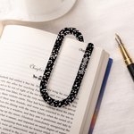 Personalisiertes Lesezeichen 3-teilig-Set im Jumbo-Büroklammer-Design mit Bleistift Notebook Muster Namen Dankeschön Geschenk für Lehrkräfte Lesefans