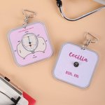 Insignia personalizada de la rueda de posición fetal con nombre y título Parto Educación Visual Ayudante Regalo de graduación para estudiantes de matronas