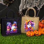 Gepersonaliseerde Schattige Spook Pompoen Grote Tas met Naam en Voorletter Halloween Feestcadeau voor Jongens Meisjes