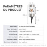 Lampe Solaire de Jardin Personnalisée avec Nom Titre Date Photo et Silhouette de Patte Cadeau de Commémoratif pour Propriétaire Animaux de Compagnie