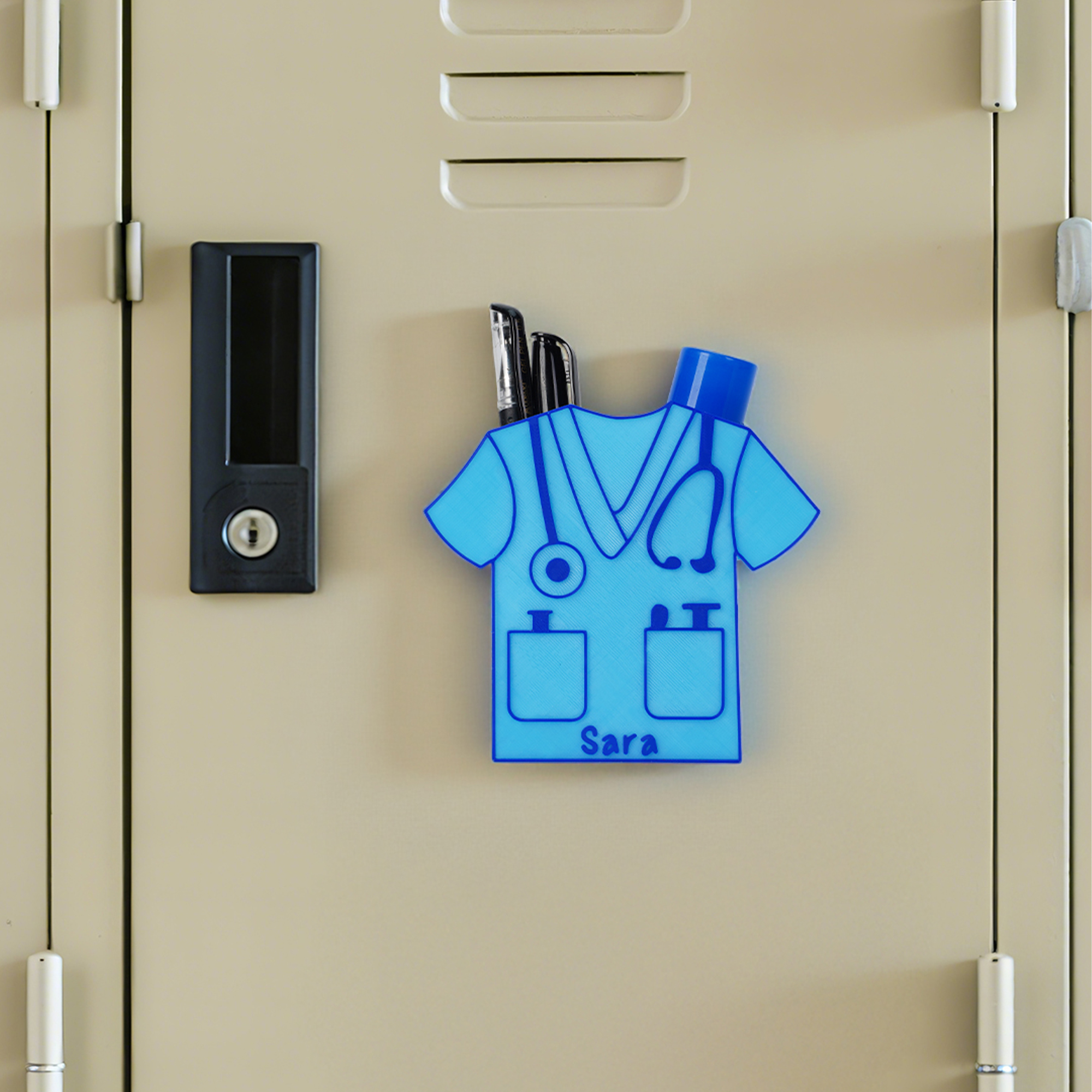 Porte stylo magnétique personnalisé pour uniforme d'infirmière avec casier à texte Accessoires Cadeau d'anniversaire pour infirmières Médecins Personnel médical