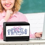 Personalized Chinese-style Pink Bow Pencil Dispenser with Text Classroom Decor Back to School Appreciation Gift for Teacher