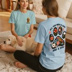 Personalized 1-3 Cute 3D Cartoon Dogs T-shirt Sweatshirt with Name  Birthday Adoption Anniversary Gift for Women Dog Lovers