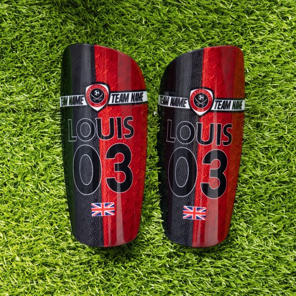 Protège-tibias durables personnalisés avec nom et logo de l'équipe Cadeau d'anniversaire pour les joueurs de football et leurs amis