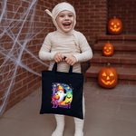 Personalized Halloween Ghost Letter Canvas Bag with Name Halloween Party Gift for Children