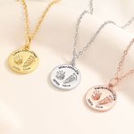 Collar Personalizado Huella de Mano Huella de Pie de Bebé con Nombre Información de Nacimiento Joyería Minimalista Regalo de Cumpleaños Aniversario para Recién Nacido Bebé Mamá