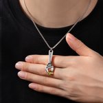 Personalized Heart Spanner Urn Pendant Necklace with Engraved Text Cremation Jewellery Memorial Sympathy Gift for Loss of Loved