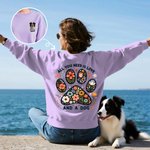 Personalized 1-3 Cute 3D Cartoon Dogs T-shirt Sweatshirt with Name  Birthday Adoption Anniversary Gift for Women Dog Lovers