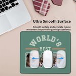 Personalized World's Best Dad 3 Photos Non-Slip Mouse Pad Office Desk Supplies Birthday Father's Day Christmas Gift for Dad