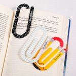 Personalisiertes Lesezeichen 3-teilig-Set im Jumbo-Büroklammer-Design mit Bleistift Notebook Muster Namen Dankeschön Geschenk für Lehrkräfte Lesefans