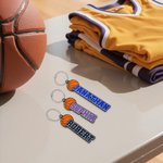 Personlig Flerfärgad 3D-tryckt Basket Namn Nyckelring Ryggsäck Tillbehör Födelsedag Game Day Team Present för basketälskare Spelare
