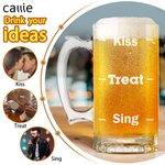 Personalized Fist Design Funny Text 16.6 oz Beer Glass with  Name and Handle Cheers Challenge Bar Game Oktoberfest Gift for Family Friends Beer Lover