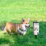 Lampe Solaire de Jardin Personnalisée avec Nom Titre Date Photo et Silhouette de Patte Cadeau de Commémoratif pour Propriétaire Animaux de Compagnie