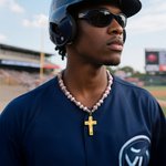 Personalised Baseball Softball Cross Beaded Necklace with Number Team Spirit Wear Game Day Birthday Gift for Kids Sports Fan