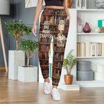 Personalisierte Sporthosen Jogginghosen im Bibliothek-Design mit Cartoon-Charakter Namen und Spruche Geburtstag Jahrestag Geschenk für Bücherwürmer