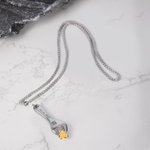 Personalized Heart Spanner Urn Pendant Necklace with Engraved Text Cremation Jewellery Memorial Sympathy Gift for Loss of Loved