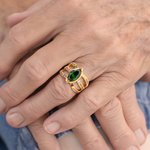 Bague Personnalisée avec 1-8 Noms Texte Gravés et Pierres de Naissance Cadeau Anniversaire Fête pour Maman Femme