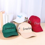 Personalized Embroidered 1-4 Birth Flowers Garden Baseball Cap with Name and Text Daily Accessory Birthday Mother's Day Gift for Family Women