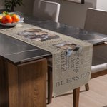 Chemin de table personnalisé Love Share Blessed Words Cloud 1-3 Photos Home Decor Housewarming Birthday Gift for Family Friends