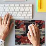 Personalized Camouflage Stripes Number Initials Mouse Pad with Name Daily Use Anniversary Gift for Young People