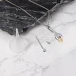 Personalized Heart Spanner Urn Pendant Necklace with Engraved Text Cremation Jewellery Memorial Sympathy Gift for Loss of Loved