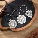 Etiqueta nórdica vikinga personalizada para perro con nombre y texto Artículos para mascotas Uso diario Fiesta de mascotas Regalo de cumpleaños para dueños de mascotas Amantes de la cultura nórdica